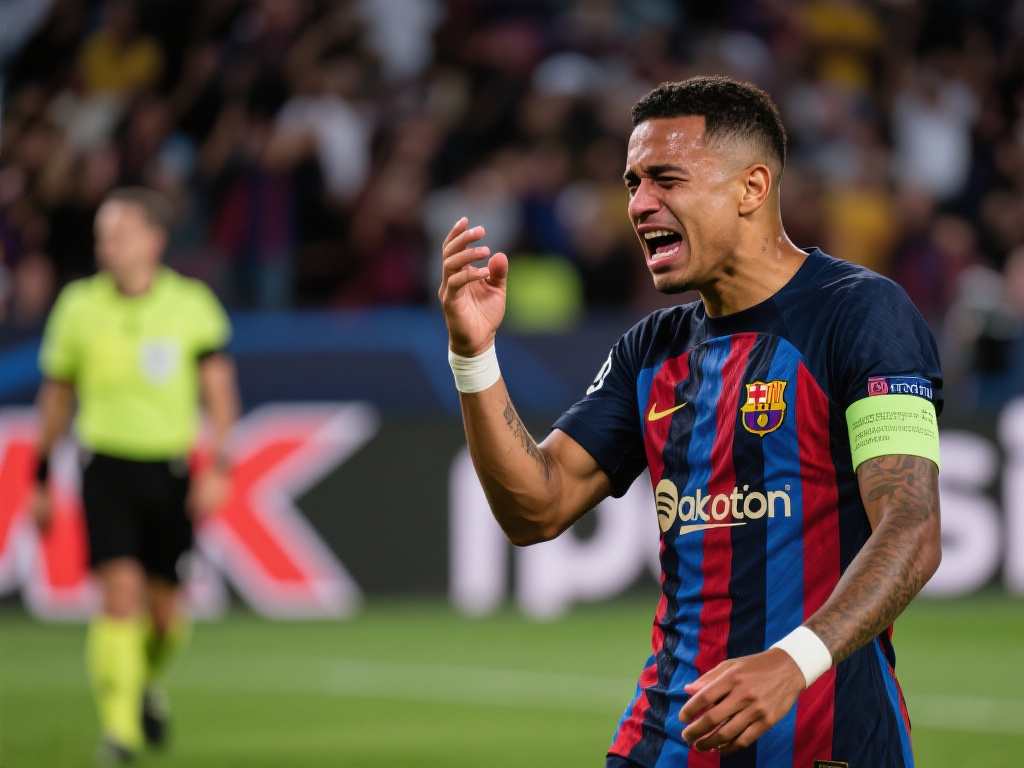 愤怒难掩😡比赛结束后,拉菲尼亚狂踢皮球,拒绝特狮安慰 尽管拉菲尼亚的情绪反应在短时间内引发大量