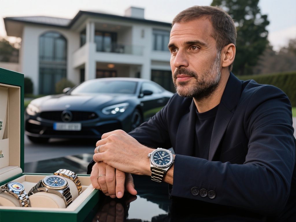 太阳报揭示瓜迪奥拉的奢华生活:名车豪宅与奢侈品汇聚 不仅是豪车和豪宅,瓜迪奥拉还是腕表收藏的